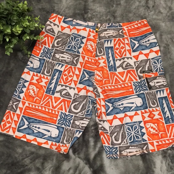Quiksilver Waterman Collection Multicolored Fish Swim Trunks - Picture 5 of 9